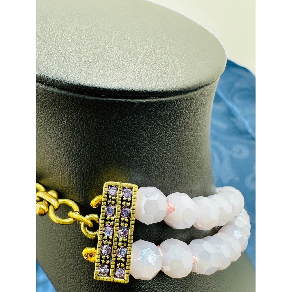 Heidi Daus "Ornament of the Sea"Seahorse Shell Beaded Double Strand Necklace *SD - Picture 12 of 14